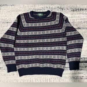 Men’s Vintage  Hunt Club Fair Isle Crewneck Sweater